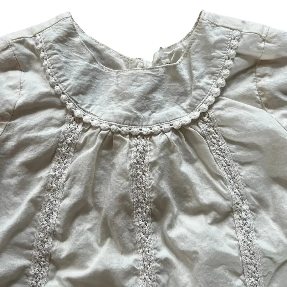 ❤️ 3/$25 NWOT Gymboree White Lace 100% Cotton Long Sleeve Blouse | Girls 2T